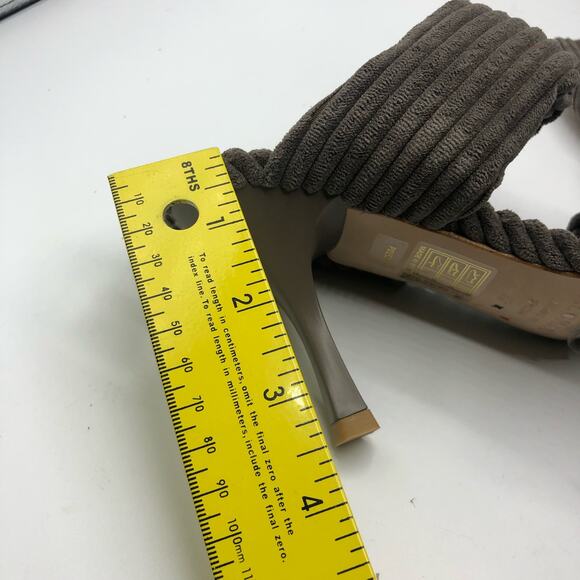 Free People Natasha Alohas Corduroy Twist Mule Slide Square Toe Coffee 37/7 - Picture 7 of 11